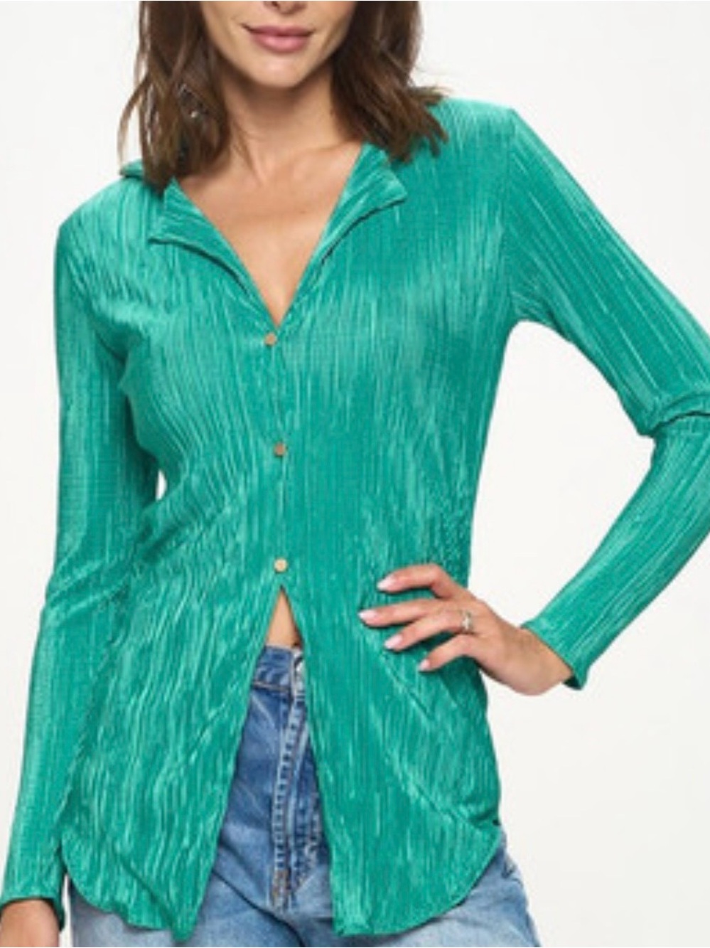 Dark green dress shirt